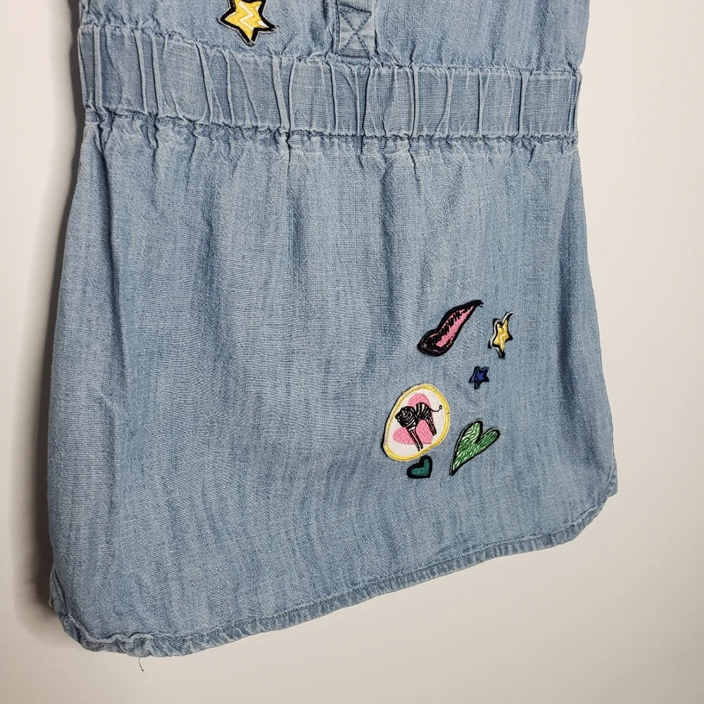 Diane Von Furstenberg DVF for Gap XS 4-5 Jean Safari Dress with Patches